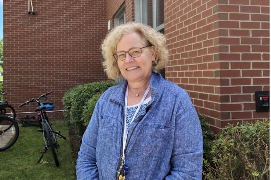 Pictured above is Kitty Smith, Wayland High School’s new Library Media Assistant. 