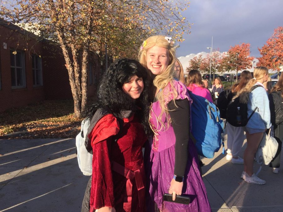 Seniors Jane Gargano (Left) and Sydney Lloyd (Right) dress up as Mother Gothel and Rapunzel. 

https://soundcloud.com/wspn/halloween-2022-jane-gargano-sydney-lloyd?si=5c4db20ac53e420d9ecb262d8ccfb1f9&utm_source=clipboard&utm_medium=text&utm_campaign=social_sharing