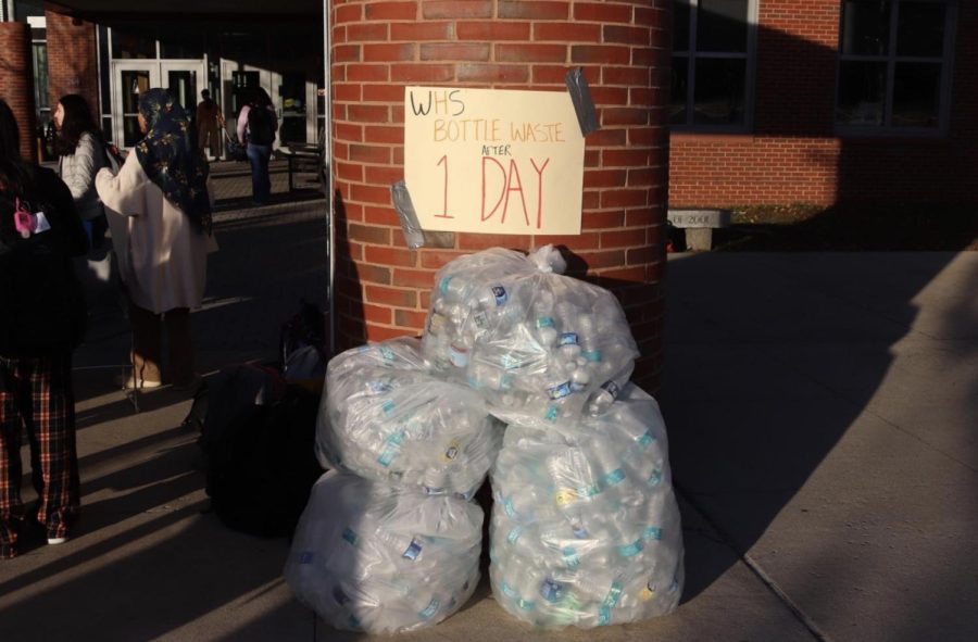 At a Green Team protest in November, the group presented how much plastic WHS goes through in one day. The protest informed the DPW about the situation.  We have a plan in place to move away from bottled water in our schools, Director of Finance of WPS Tom LaFleur said.  