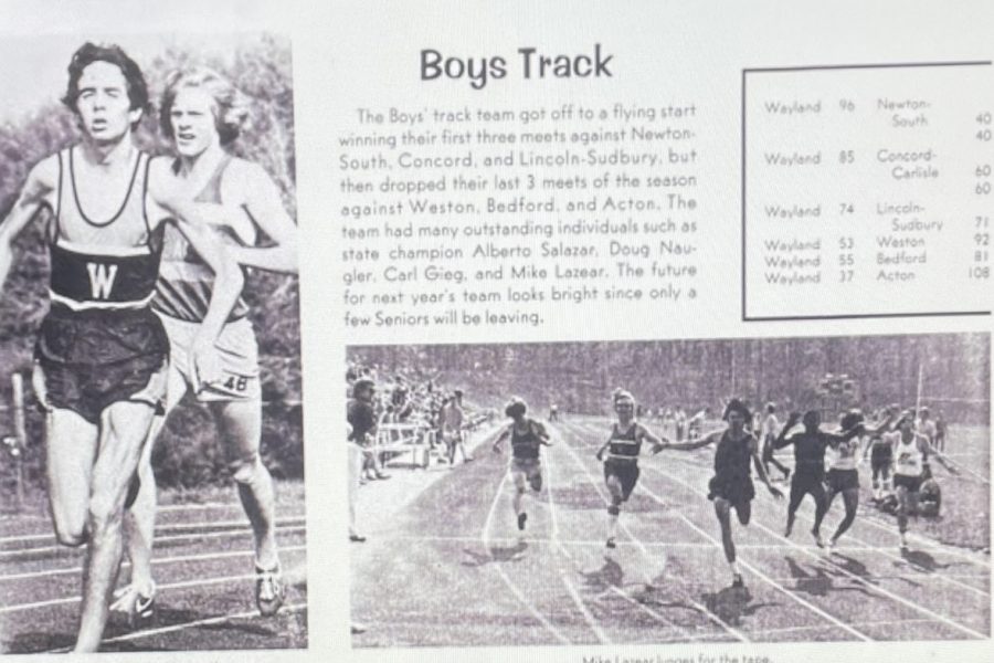 Wayland+alumni+Alberto+Salazar+runs+for+Wayland+High+School.+Salazar+was+inducted+into+the+WHS+Hall+of+Fame+in+2006+and+since+that+has+been+barred+from+track+and+field+but+still+remains+in+the+Hall+of+Fame.+