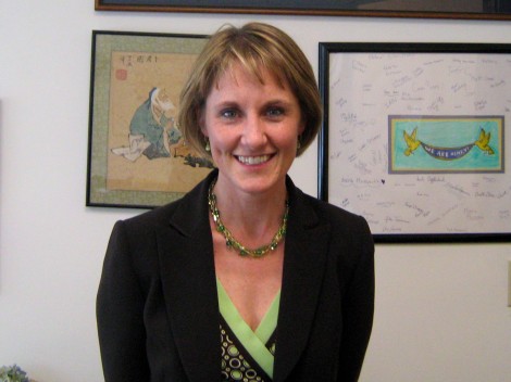 WMS Principal Betsy Gavron announces her plan to take a year sabbatical.