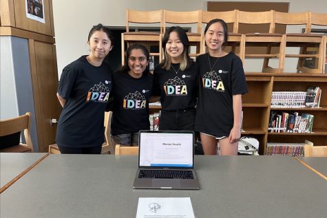 A group of sophomores in the innovation camp present the website they created, The First Step. The innovation camp was held last summer at WHS. “I originally chose to do it because it sounded like a really interesting opportunity and it was similar to college summer programs, but it was offered for free, sophomore Samantha Lee said. 
