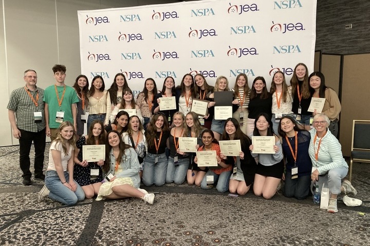 On Sat. April 23, the Wayland Student Press Network won second place in the Best of Show category and a fourth consecutive Online Pacemaker award. The Journalism Education Association (JEA) presented WSPN with the 2023 First Amendment Press Freedom Award. Nine students from WSPN also received awards in student media contests. 