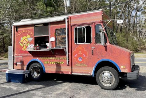 Grub Guru, an Asian fusion and street food truck, has only just begun coming to Lavin’s Liquors in Wayland. The idea of bringing food trucks onto Lavin’s property is quite recent, originating only three years ago during the COVID-19 pandemic. “The location is beautiful here,” Grub Guru employee Louis Ortiz said. “I love it, it’s very relaxed, and it’s great.”