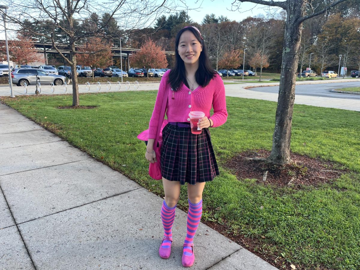 Senior Annabelle Zhang dresses as Cherry Jam from Strawberry shortcake.