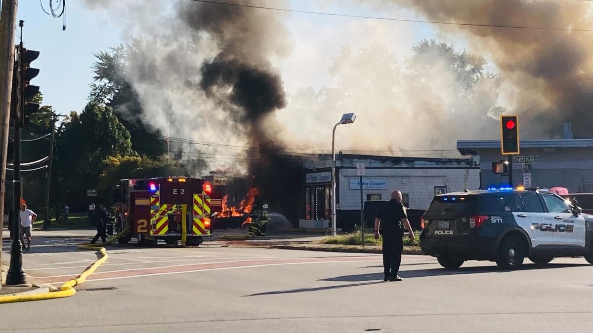 A fire starts at International Auto Body shop in Wayland at 3:52 p.m. on Oct. 3. 