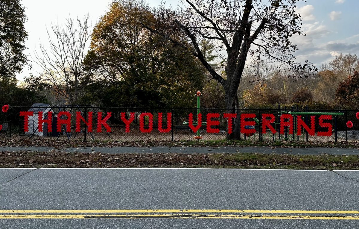 Outside+Veritas+Christian+Academy+is+a+thank+you+veterans+display+created+by+students+in+third+through+eighth+grade.+On+Thursday%2C+Nov.+9%2C+Veritas+hosted+a+Veterans+Day+chapel+to+honor+veterans+and+encourage+acts+of+service+for+Veritas+students.