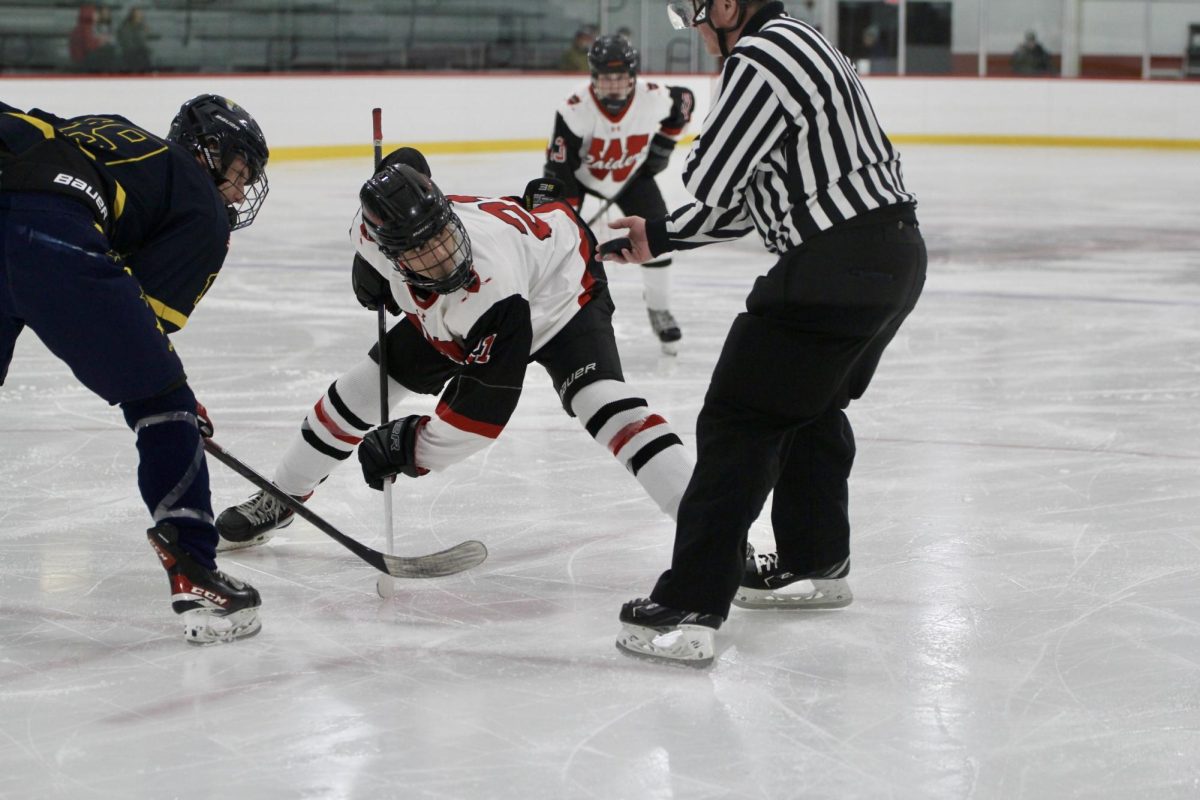 The Wayland-Watertown boys hockey team, the Raiders, played their first regular season game against Lexington High School on Dec. 13, winning 5-1. The game was played at the John A. Ryan Arena in Watertown. The Raiders play in the Middlesex League against many Division I and II teams despite being in Division III.