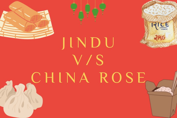 WSPNs Tina Su, Bella Schreiber, Ryan Chase and Jeffery Zhang compare local restaurants China Rose and Jindu.