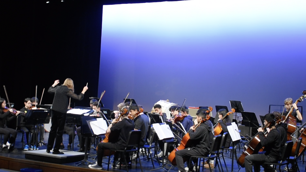 On Monday, Jan. 29, the Honors Wind Ensemble, Honors Sinfonia Orchestra and WHS Symphony Orchestra performed in the WHS auditorium during third block. It was the first performance of WHSs Winter Week 2024. 