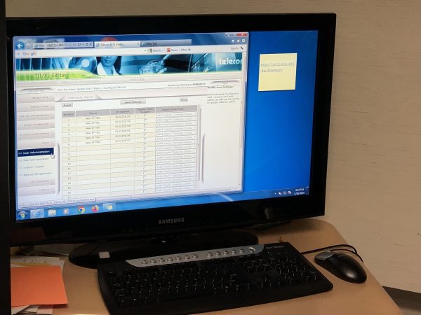 The picture above shows the computer that controls the bells at Wayland High School with the program that runs the bell schedules opened. A company is working to fix the bell schedule problem and aims to be done by sometime this week.