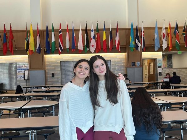 Freshmen Breslyn Voight and Juliet Morenberg match outfits on Friday, Feb. 9. Their outfits were unplanned. “We’re just telepathic,” Voight said.

Scavenger hunt prompt: a photo of people wearing matching outfits.