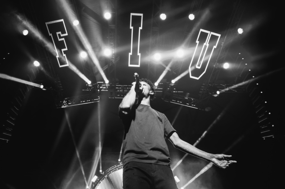 21 Savage performs his new songs at a concert at Florida International University.
