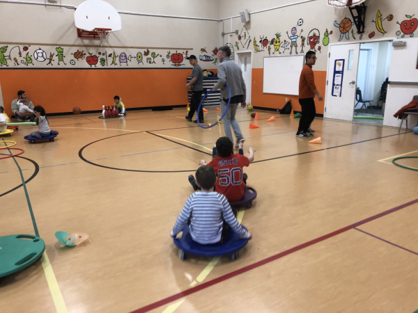 On Saturday, March 2, the Wayland Dads organization hosted one of their seasonal Saturday Morning Dad & Kid Drop-Ins in Loker Elementary School’s gymnasium. [Wayland drop-ins are] mostly for the kids and gives them an opportunity to get out of the house into a new area, Wayland dad and volunteer Judd Bornheimer said