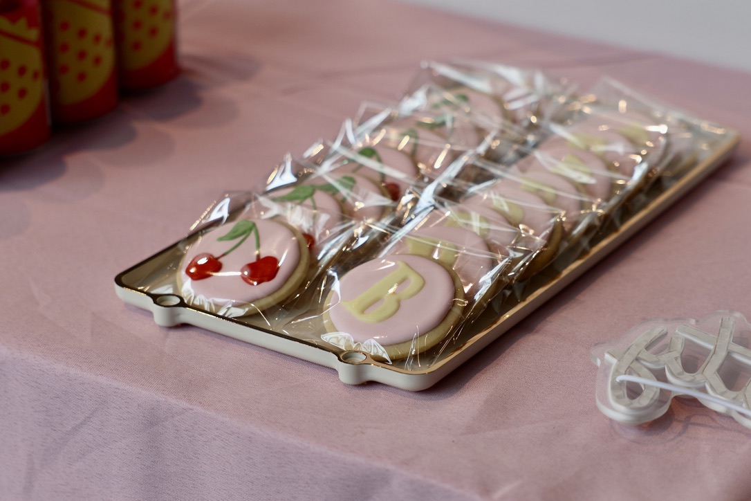 "Blondi" branded cookies on display table near the register. Junior Zoe Garcia's family members helped make over 150 cookies for the pop up.