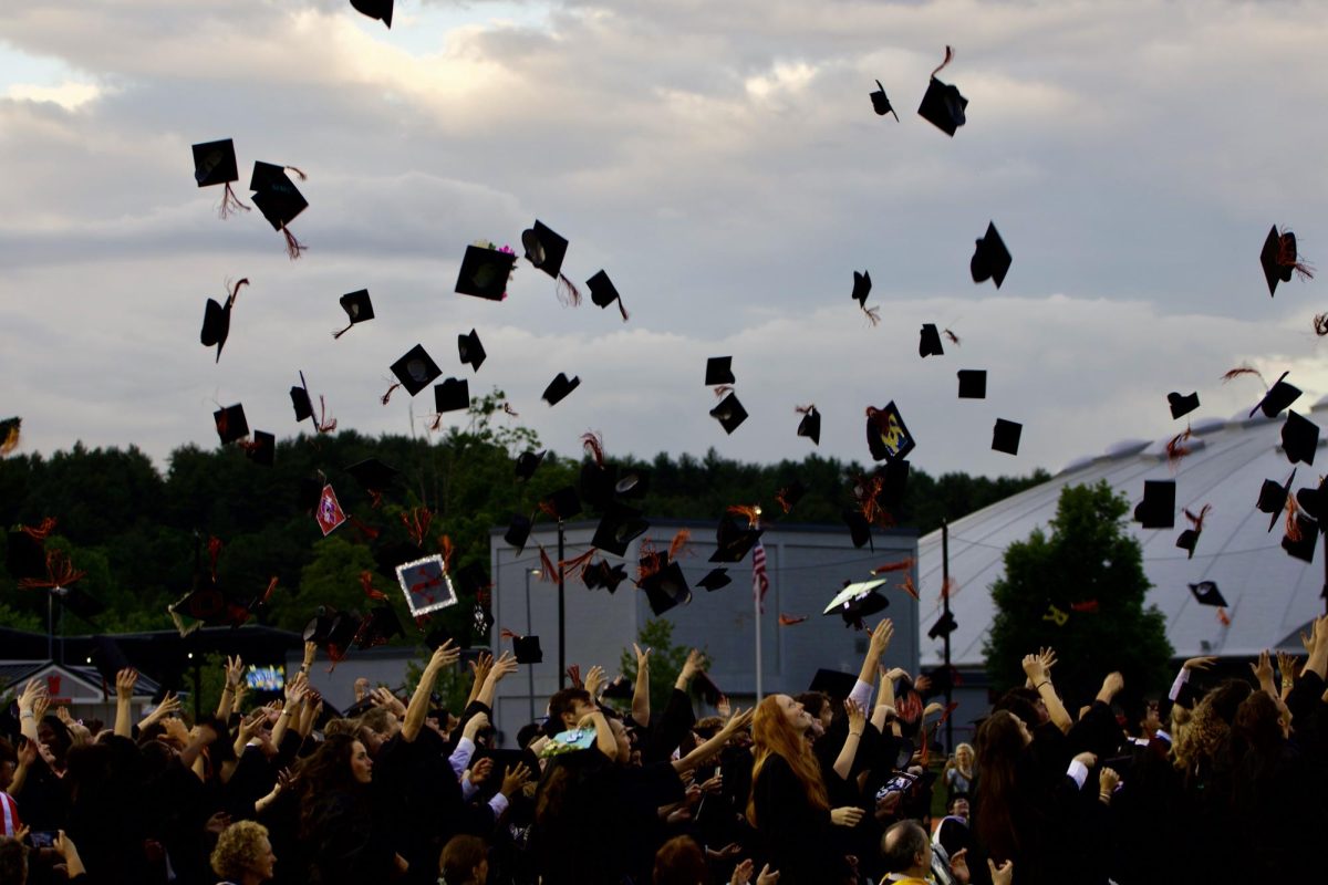 Following the ceremony, the class of 2024 threw their graduation caps into the air to celebrate.