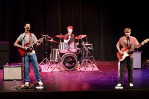 Juniors Atticus DeGrenier and Ben Hammond harmonize as Vagabond performs "Say It Ain't So" by Weezer. "I was just having a really fun time being able to enjoy it all," DeGrenier said.