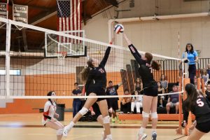 Girls volleyball loses to Wellesley in hard-fought game