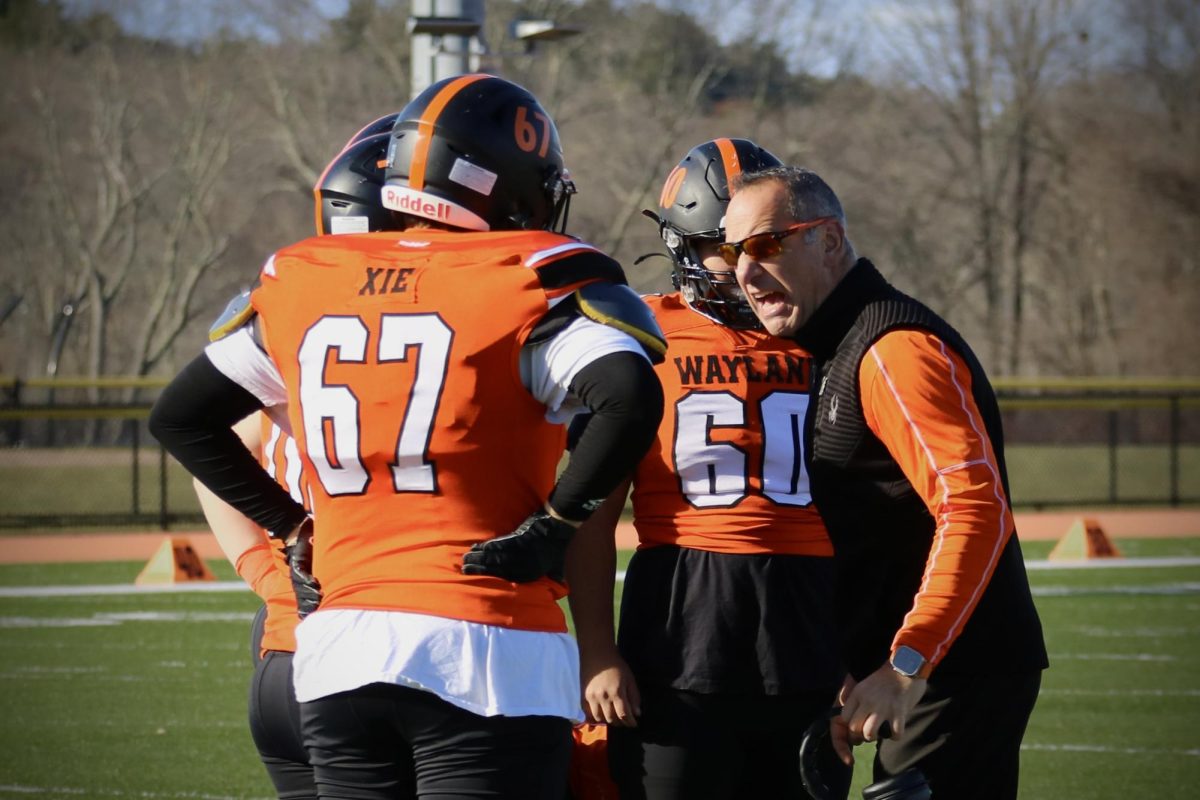 Screaming at the the players, head coach Scott Parseghian yells at the boys to make sure they switch their energy and keep pushing, despite the 0-0 score.