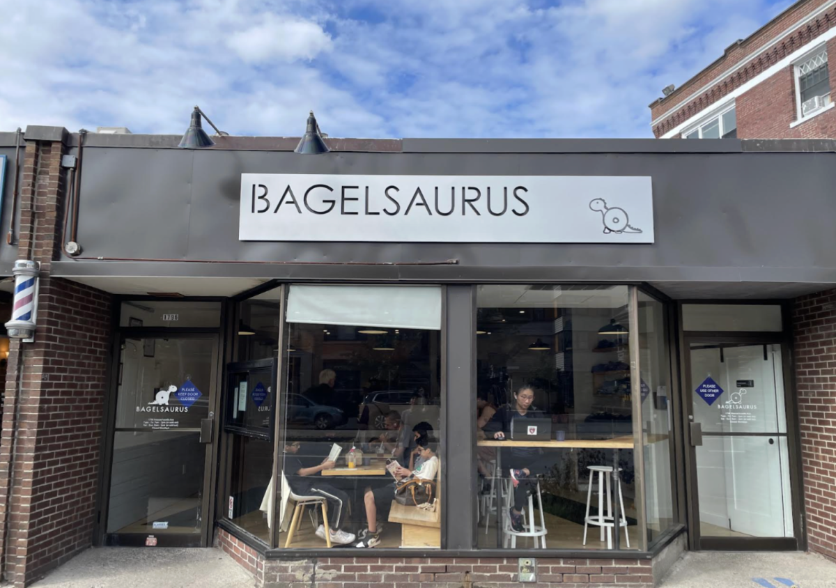 Bagelsaurus is a popular bagel shop in Porter Square, MA. It was founded and is run by Wayland resident Mary Ting Hyatt.