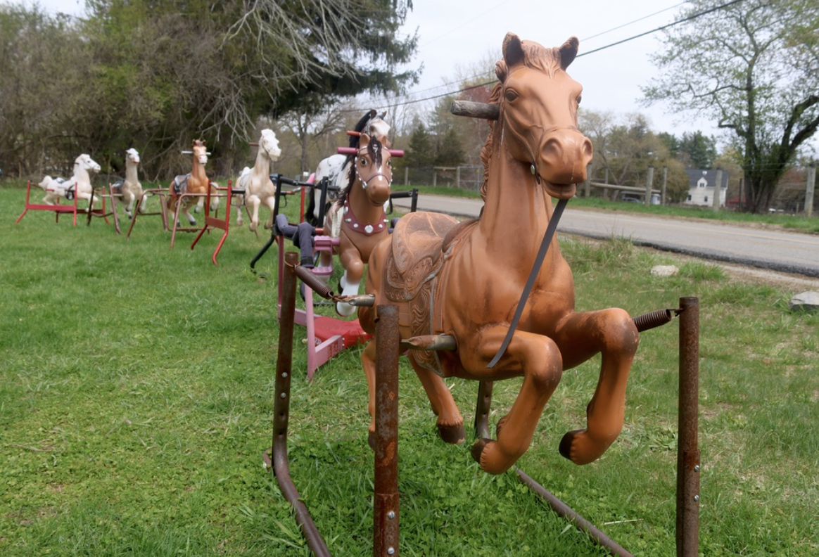 Located off of Boston Post Rd. in Lincoln, a herd of 30 antique rocking horses looks out at oncoming traffic. The mysterious arrangement of horses has attracted tourists and historians alike, and become a staple of Middlesex County.
“It is unusual in this litigious world to have something like that that's just such a pure offering,” photographer and producer of the film "ROCKERS" Marnie Crawford Samuelson said.